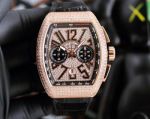 Franck Muller Vanguard Yachting V45 Diamond Face 7750 Movement 44*54mm Rose Gold Watch